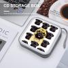 FekiLoot Black Yellow Pug DVD Case,Portable Zipper DVD Storage Case CD Collection Bag EVA Protective Blu-ray Wallet Portable Disc Storage Wallet Bag for Car, Home, Office view 4