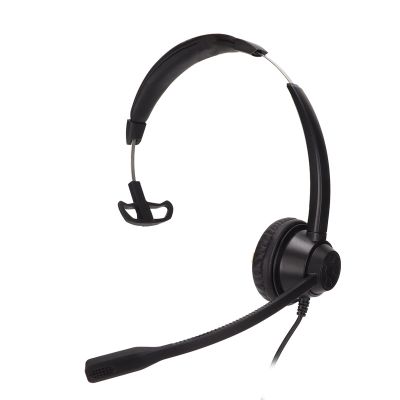 SUNGOOYUE H390 Professional Single Ear Telephone Headset, Black ABS, 2.5mm Jack, Noise Reducing Microphone, Compatible with Landline and VOIP Phones, for Call Centers and Office Use