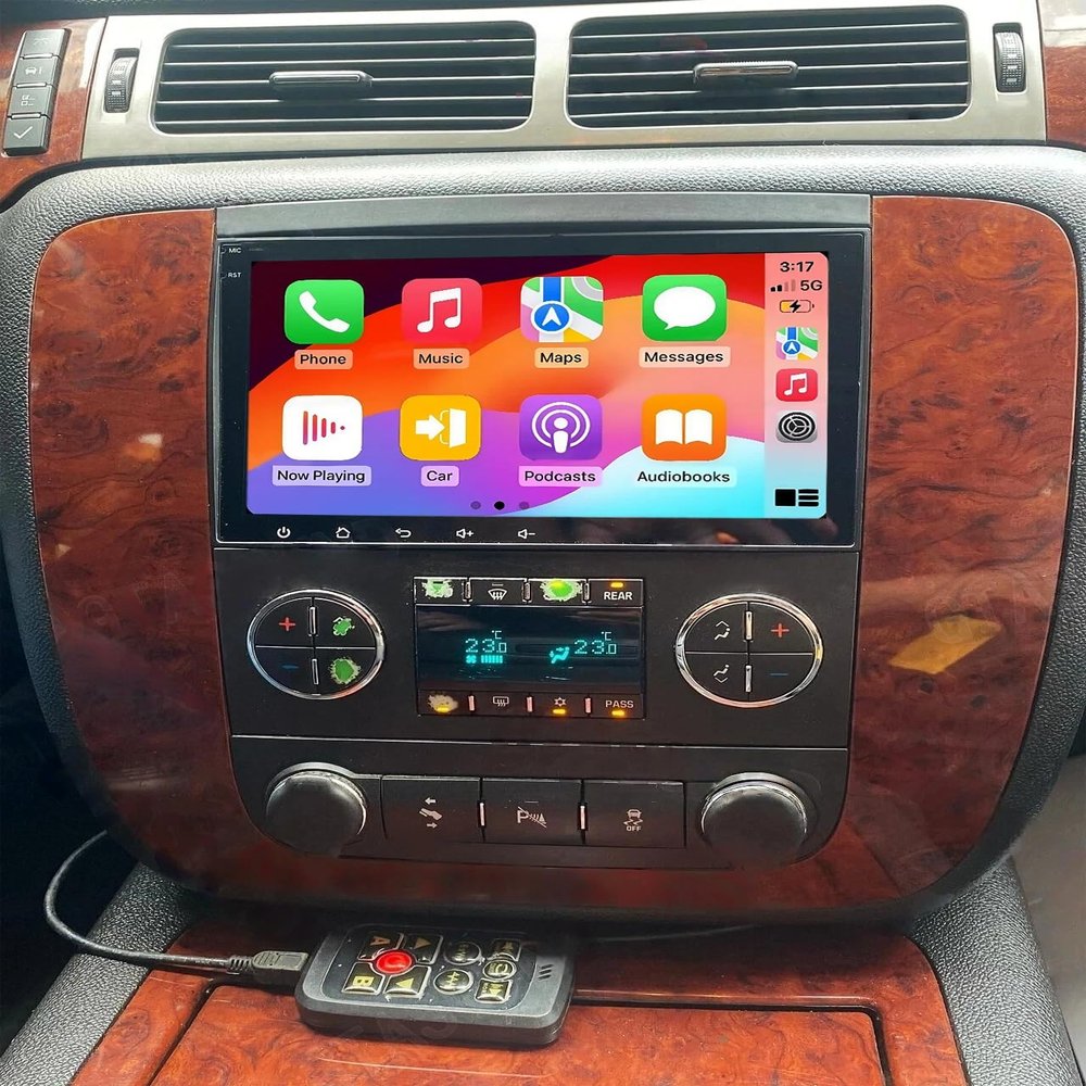 8'' Double Din Car Stereo with Wireless CarPlay & Android Auto for 2013 GMC Supprot Terrain Mirror Link Touchscreen Bluetooth, Waterproof Backup Camera, Steering Wheel Control 4G+64G Android 15