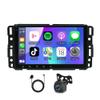 8'' Double Din Car Stereo with Wireless CarPlay & Android Auto for 2013 GMC Supprot Terrain Mirror Link Touchscreen Bluetooth, Waterproof Backup Camera, Steering Wheel Control 4G+64G Android 15 view 4