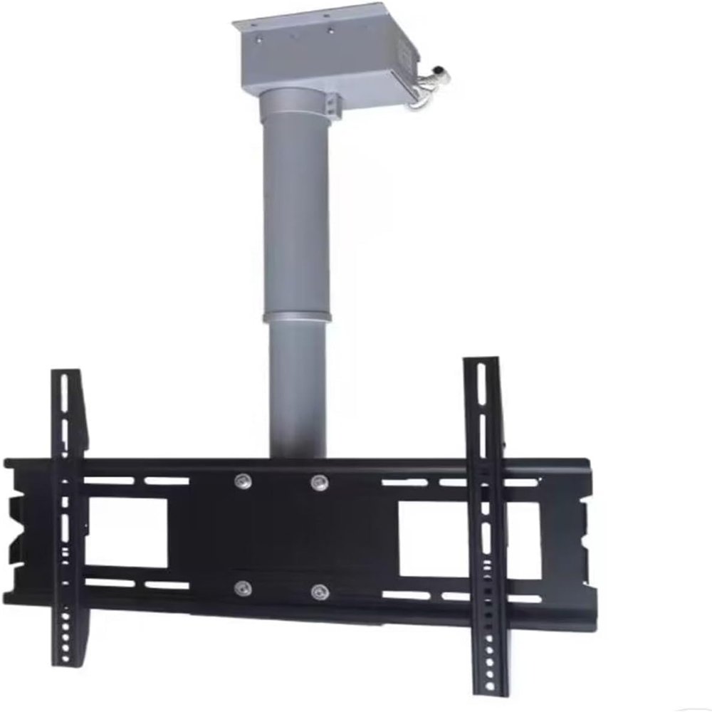 Motorized Ceiling TV Mount - Adjustable Bracket for Large Sns, Perfect for Home Theaters and Space-Saving Solutions