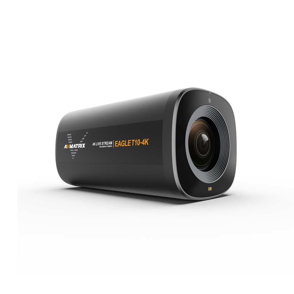 AVMATRIX Eagle T10-4K 4K Live Streaming Camera, 10X Optical Zoom ToF Autofocus, 75.4 Wide, USB3.0 & HDMI Out, 1080P60/2160P30, Portrait/Landscape for OBS Zoom Teams YouTube Twitch Facebook