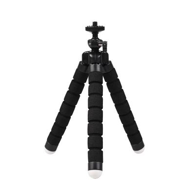 Compatible for GoPro Hero 12-3 Black/MAX, Compatible for YI/Eken/SJCAM/AKASO - Flexible Mini Octopus Tripod Action Camera Accessory(Only Black)