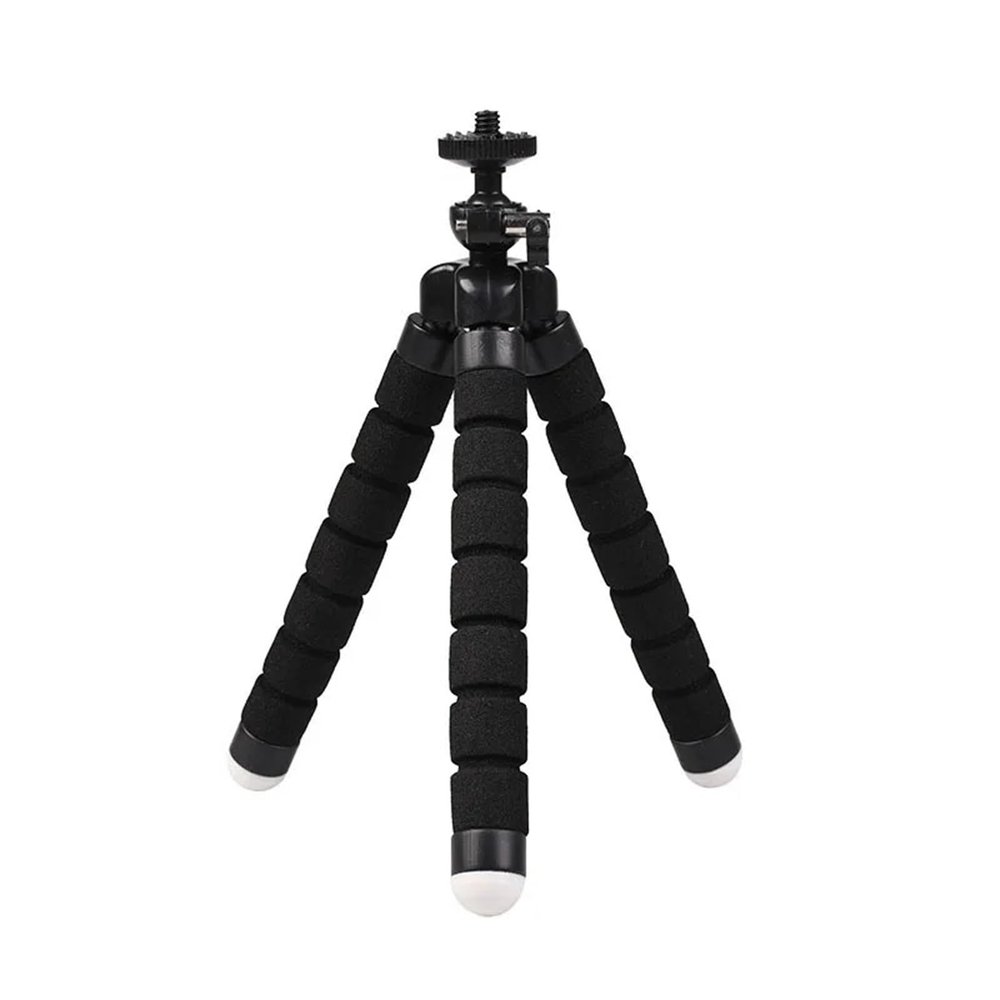 Compatible for GoPro Hero 12-3 Black/MAX, Compatible for YI/Eken/SJCAM/AKASO - Flexible Mini Octopus Tripod Action Camera Accessory(Only Black)
