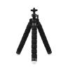 Compatible for GoPro Hero 12-3 Black/MAX, Compatible for YI/Eken/SJCAM/AKASO - Flexible Mini Octopus Tripod Action Camera Accessory(Only Black) view 1