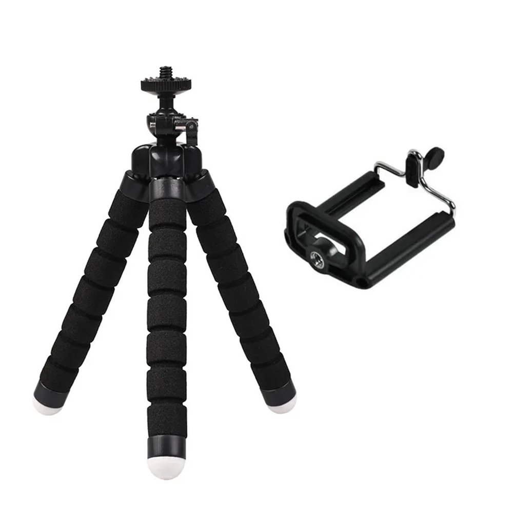 Compatible for GoPro Hero 12-3 Black/MAX, Compatible for YI/Eken/SJCAM/AKASO - Flexible Mini Octopus Tripod Action Camera Accessory(Black 2PC)