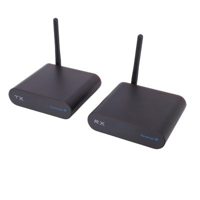ASHATA 2.4Ghz Wireless Audio Transmitter Receiver, 984.3ft Long Range, Wireless Audio Adapter AV Sender 8 Channels, Plug and Play (US)