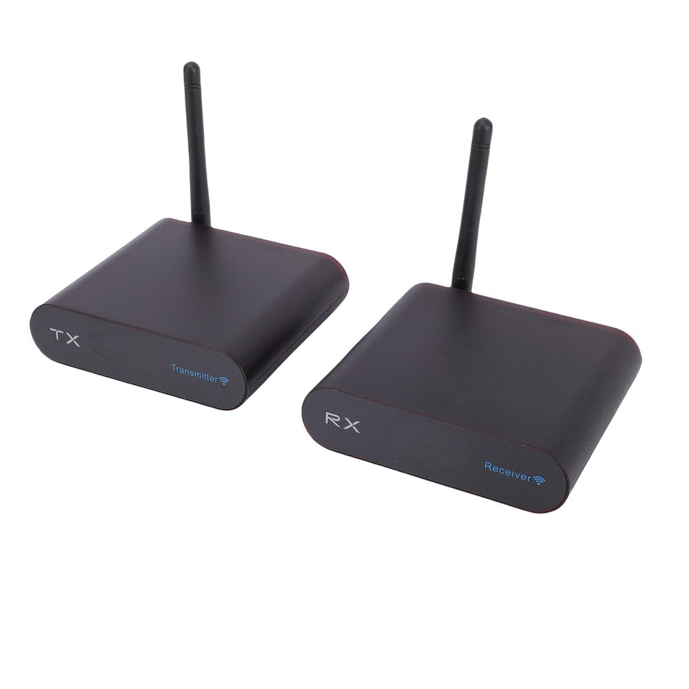 ASHATA 2.4Ghz Wireless Audio Transmitter Receiver, 984.3ft Long Range, Wireless Audio Adapter AV Sender 8 Channels, Plug and Play (US)