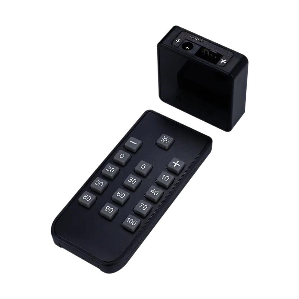 4Pin Fan PWM Speed Controller Digital Display Remote Control DC/Type C PD QC Power 24V 12V 5V Gonvernor(DC Power)