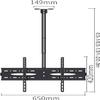 Ceiling TV Mount Bracket for 40 70 Inch TVs Full Motion 360 Rotation Tilt Functionality Space Saving Design Easy Installation on Ceilings or Walls Alternative for Living view 2