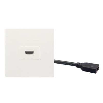 1 Set of HDMI2.0 Wall Panel with 20CM Extension Cable HDMI Pass-Through Socket Panel