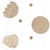 1 Round Straw Woven Coaster, Heat-Insulating, Non-Slip, Handmade Coaster, Practical Table mat, Coaster, Heat-Insulating pad view 1