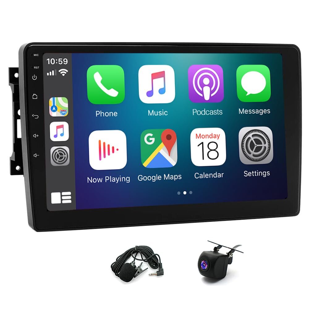 Android 14 Double Din Radio for Dodge Durango 2011-2013 with Wireless Carplay Android Auto, 10 inch Touch Screen Bluetooth Stereo for Dodge Durango Head Unit WiFi GPS Navigation Mirror Link, 2+32G