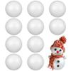 10 Christmas Foam Balls, 6cm in Diameter, White polystyrene Craft Balls, Suitable for DIY Art Projects, Christmas Tree Decorations, Party Decorations. view 1