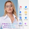 AI Translation Glasses, Bluetooth Eyeglasses with Real-Time Translator for 164 Languages, Photochromic Spring Hinge Bluetooth Glasses with Speakers, Rimless Smart Glasses for Travel/Work/Study(Silver) view 3