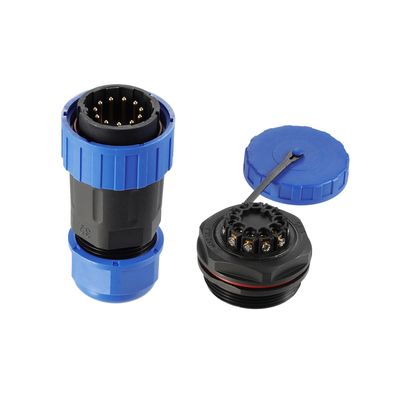 ZBLZGP TY32 11-Pin Solder-Free Aviation Connector, IP68 Waterproof Screw Crimp Type, Ideal for Security Cameras and Infrared Detectors