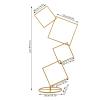 6.27FT Gold 4 Square Hoop Backdrop Stand, 4-Tier Detachable Wedding Metal Flower Arch Kit Frame for Photo Booth Background, Flower Display Background Decoration for Birthday Party (Square) view 4