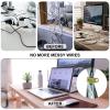 Lantellex 30Pcs Silicone Cable Ties, Office Desk Organizer Accessories, 10Inch Reusable Wire Ties Management with Lock Buckle, Adjustable Charger Cable Strap (Black, Gray, White, Pink, Blue, Green) view 3