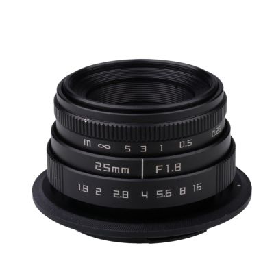 25mm F1.8 Mini CCTV C Mount Wide Angle Optical Lens,Compatible for Canon Eosm Nikon N1 Sony NEX Fuji Olympus Panasonic Mirrorless Camera(for Olympus)