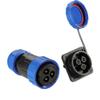 ZBLZGP TY32 3-Pin Waterproof Connector, Screw-Crimp Aviation Plug & Socket Set, Quick Disconnect Male Female Pair, 10AWG Cable Gauge for Power Equipment view 2