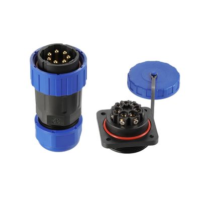 ZBLZGP TY32 7-Pin Solder-Free Industrial Connector, IP68 Waterproof 32A High Current, Easy Installation for Servo Drive and Frequency Converter Power Connections