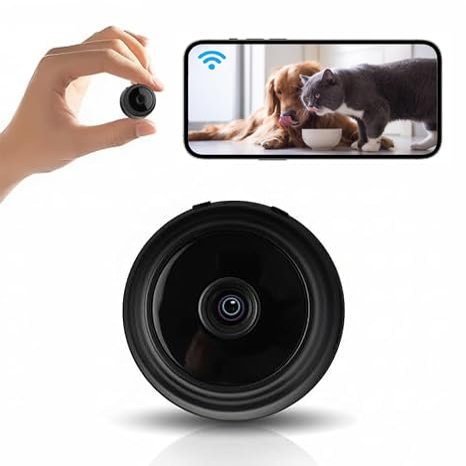 JEWKTTONS Hidden Spy Camera for Home Use, Mini Security Wireless WiFi Camera, HD 1080P Outdoor/Indoor Night Vision Cam for Baby, Pets, Compatible with Smartphone, Tablets Q/X (1 PCS)