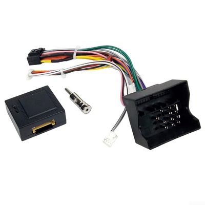 16 Pin Radio Wiring Harness with CAN Bus Decoder for Ford C-Max for Fiesta Focus Fusion for Mondeo S-Max Transit Kuga Black