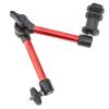 11in Adjustable Universal Arm Base Holder Stand, Magic Arm Metal Universal Arm, 360 Rotation with One Key Locking, 1/4in Screw for Camera LCD Monitor Light, Aluminum Alloy (11 inches red) view 2