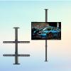 360-Degree Rotating Floor Stand for LCD TVs - Adjustable Tilt Mount for 32-75 inch Screens - Versatile TV Cabinet with Partition Wall Rack & Rotating Base view 1