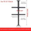 360-Degree Rotating Floor Stand for LCD TVs - Adjustable Tilt Mount for 32-75 inch Screens - Versatile TV Cabinet with Partition Wall Rack & Rotating Base view 2