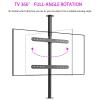 360-Degree Rotating Floor Stand for LCD TVs - Adjustable Tilt Mount for 32-75 inch Screens - Versatile TV Cabinet with Partition Wall Rack & Rotating Base view 3