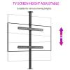 360-Degree Rotating Floor Stand for LCD TVs - Adjustable Tilt Mount for 32-75 inch Screens - Versatile TV Cabinet with Partition Wall Rack & Rotating Base view 4