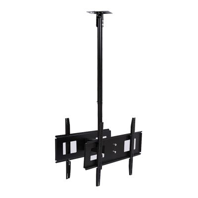Adjustable Ceiling TV Mount Bracket - Tilt & Swivel for 32-65" LED Screens, Dual-Screen Wall Mount Stand, Ideal for Home & Office Use, Space-Saving Design