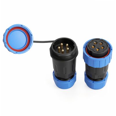 ZBLZGP Solder-Free IP68 TY32 5 Pin Waterproof Connector, 45A Heavy-Duty Panel Mount Plug Socket Set, 10AWG Quick Disconnect for Automotive Wiring, Solar Power, Outdoor Equipment