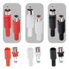 100Pcs Plastic Welding Type Male Plug Female Socket Plug Connector for AV Audio Video Speaker(Red Male) view 2