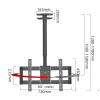 Adjustable Ceiling TV Mount - Rotatable & Tilt Bracket for 39-85" TVs Max VESA 600x400mm Supports 176 lbs - Ideal for Home Theater & Space-Saving Solutions view 2