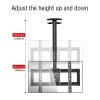 Adjustable Ceiling TV Mount - Rotatable & Tilt Bracket for 39-85" TVs Max VESA 600x400mm Supports 176 lbs - Ideal for Home Theater & Space-Saving Solutions view 3