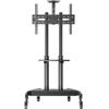 CHENWMZ TV Mounts,Mobile TV Stand, 15 Pitch Fine Adjustment TV Cart Trolly Height Adjustable Floor TV Stand for 32-75 inch Flat Curved TV/Black / 720x700mm view 1