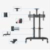 CHENWMZ TV Mounts,Mobile TV Stand, 15 Pitch Fine Adjustment TV Cart Trolly Height Adjustable Floor TV Stand for 32-75 inch Flat Curved TV/Black / 720x700mm view 4