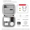 ASHATA Carrying Bag for Accessories, Hard Shell Protective Pouch with Mesh, Compact Lightweight Travel Bag Organizer for Vlogging Action Camera Accessory view 4