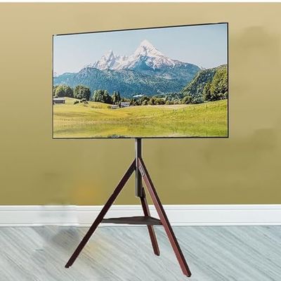 CHENWMZ Ceiling TV Mount,LCD TV Floor Frame Stand - Portable TV Tripod Mount, for 32-75 Inch Flat and Curved TV Screens, Floor TV Stand with Shelf, Adjustable Height, Up to 50kg