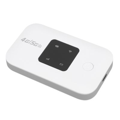 UPALDHOU Portable WiFi, 4G 300Mbps High Speed Hotspot Mobile Router with SIM Card Slot Support 10 Devices for Travel Camping (White)
