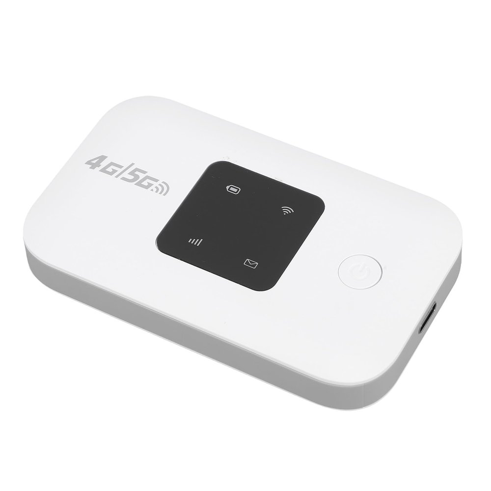 UPALDHOU Portable WiFi, 4G 300Mbps High Speed Hotspot Mobile Router with SIM Card Slot Support 10 Devices for Travel Camping (White)