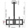 CHENWMZ Adjustable Ceiling TV Mount - 360 Rotatable Tilting Ceiling TV Mount Stand Telescopic Electric LCD TV Lift Fits 37-85 inch TVs Max VESA 600 x 400mm view 2