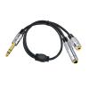 1/4" Male to /4" Female+/8" Cable Stereo Socket Cord Headphone Extension Cable Replacements view 1