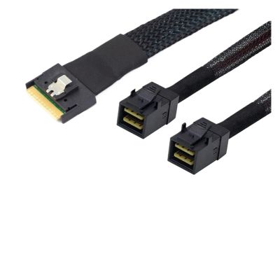 ABKMXZKD MI NI SlimSAS SFF-8654 8i 4.0 to 2X S*A*S HD SFF-8643 Server Connection Cable(0.5m)