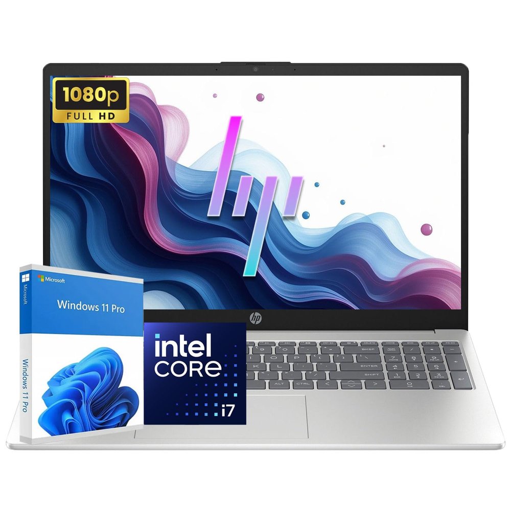 HP Laptop 15 | Intel i7-1255U 10-Core Processor | 64GB DDR4 RAM | 2TB PCIe SSD | 15.6" FHD 1080p Display | Windows 11 Pro | Thin Notebook with Ultrabook-Level Performance for Work & Study