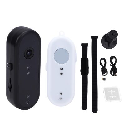 CHEOTIME 1080P Thumb Action Camera, Mini Body Camera Wide Angle Portable Sports Action with 64GB Memory Card Car Mount for Travel WiFi for Cycling Hiking