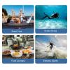 CHEOTIME 1080P Thumb Action Camera, Mini Body Camera Wide Angle Portable Sports Action with 64GB Memory Card Car Mount for Travel WiFi for Cycling Hiking view 2