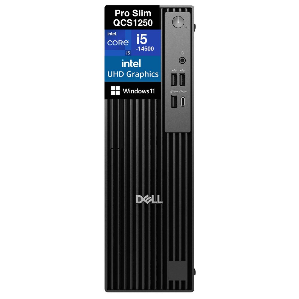 Dell Pro Slim QCS1250 SFF Desktop, Next Gen Optiplex (Intel i5-14500 (Beats i7-13700), 16GB DDR5, 2TB PCIe PCIe SSD, Intel UHD 770, RJ-45, Display Port, HDMI, KB & Mouse, Win 11 Pro)